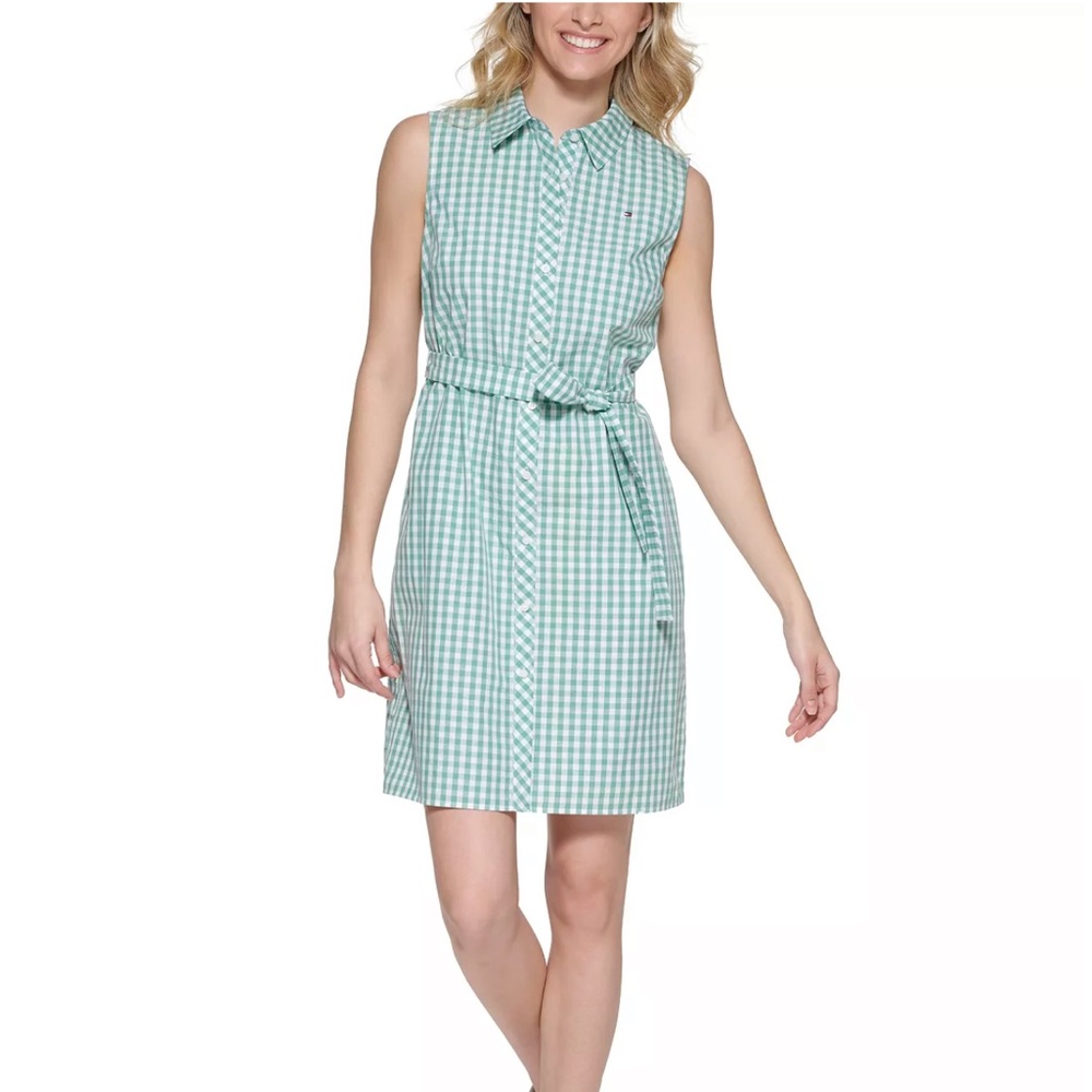 Tommy Hilfiger | Gingham Belted Woven Dress